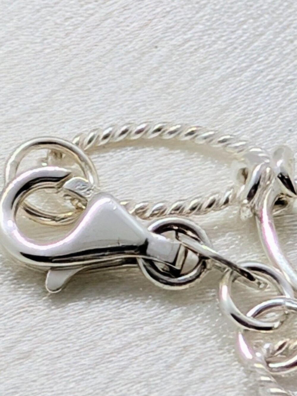 NEW 7 inch open link sterling silver bracelet - Picture 3 of 9